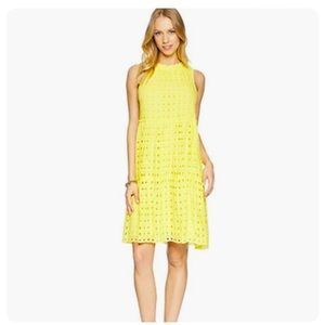 Lilly Pulitzer Indria Yellow Eyelet Sleeveless Dress Women's size S